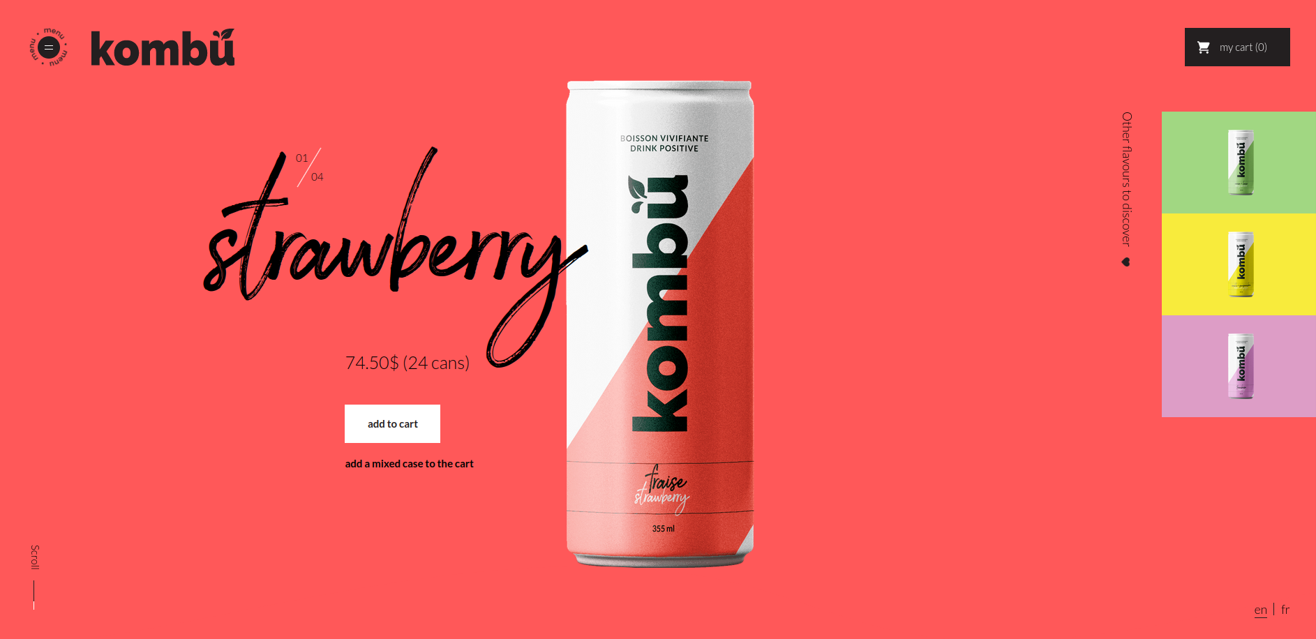 Kombu Drinks Product Page Above the Fold